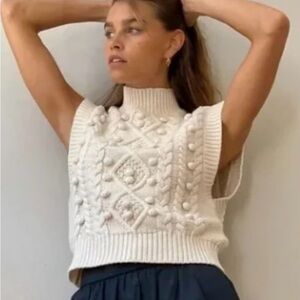 Aritzia Alps Sweater Vest Cream